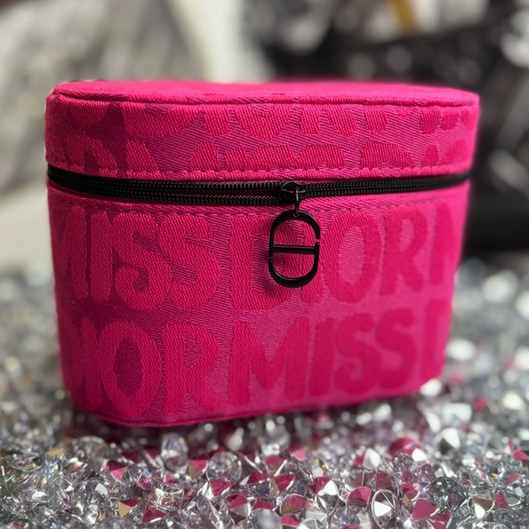 Dior Handbags - Dior Beauty Miss Dior vibrant hot pink cosmetic vanity case NEW